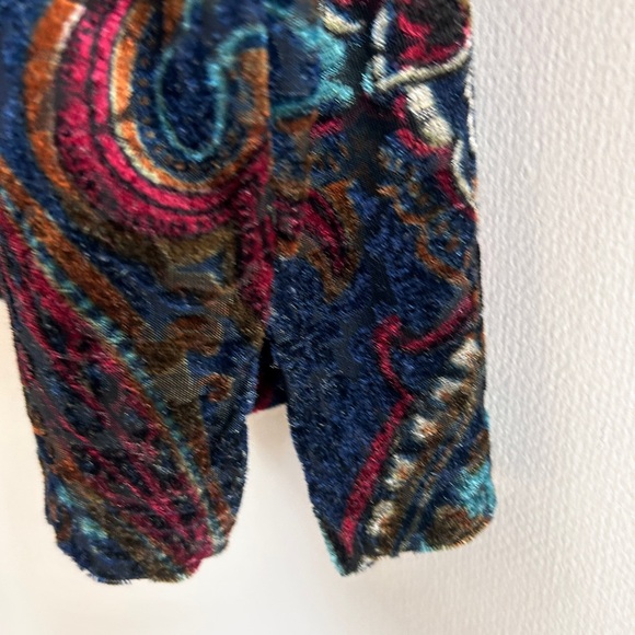 Y2K BONWORTH Burnout Velvet Paisley Jewel Tone Top Whimsigoth Fairy Grunge Sz LP - Picture 9 of 12